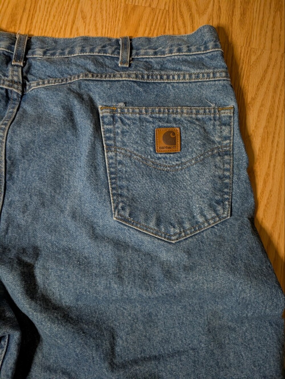 Carhartt Mens Jeans 46x30 Relaxed Tapered Light Wash